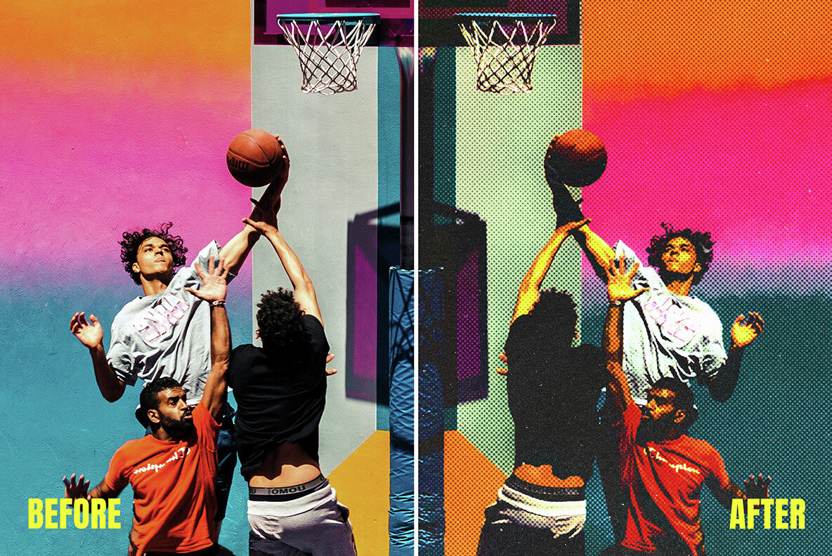 Retro Magazine Halftone Photo Effect 9