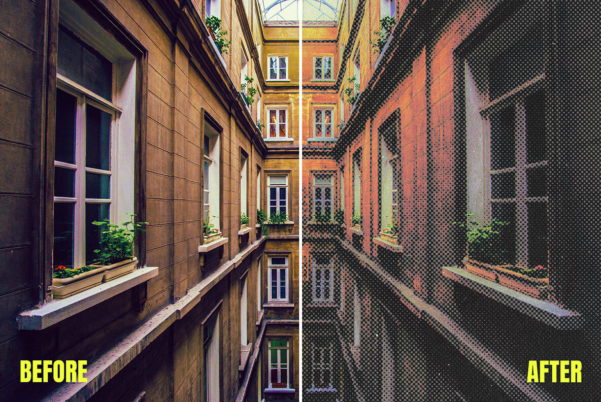 Retro Magazine Halftone Photo Effect 11