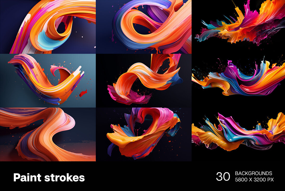 Paint Strokes Backgrounds 3