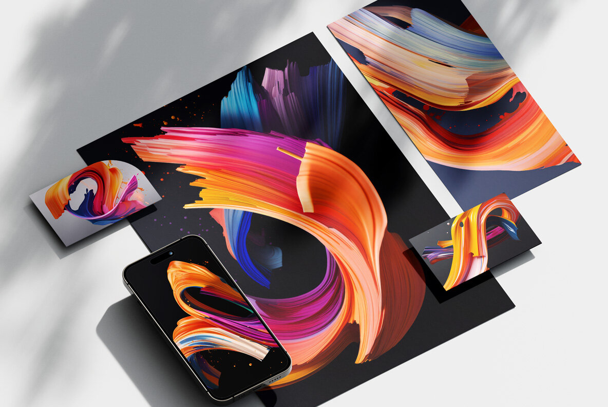 Paint Strokes Backgrounds 9