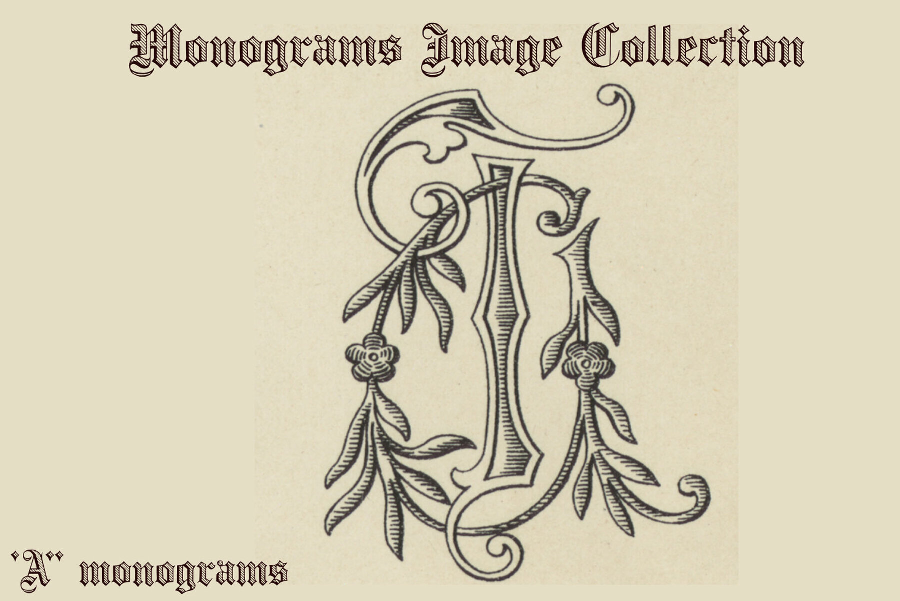 Vintage Monograms Collection A  B  H 11