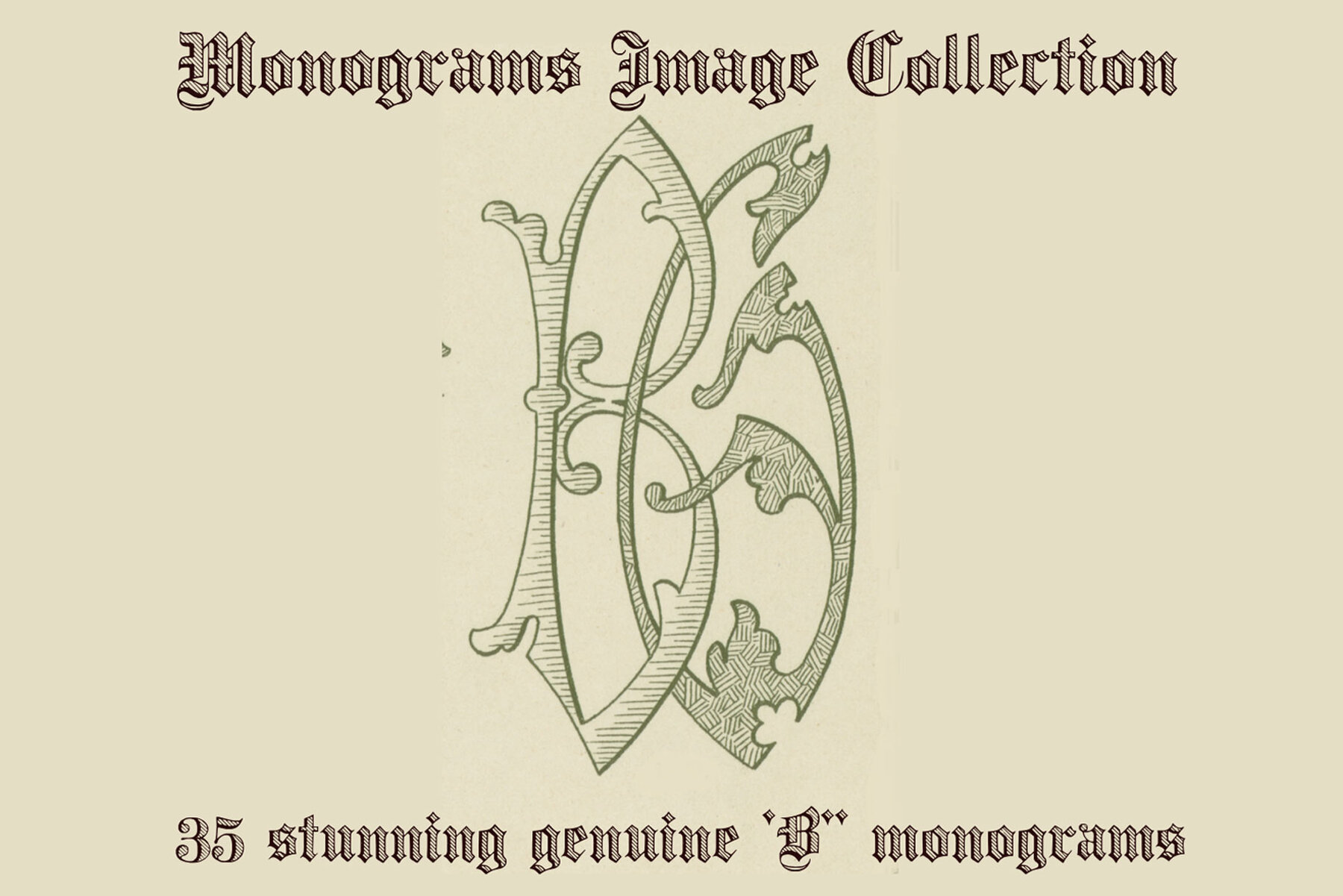 Vintage Monograms Collection A  B  H 13