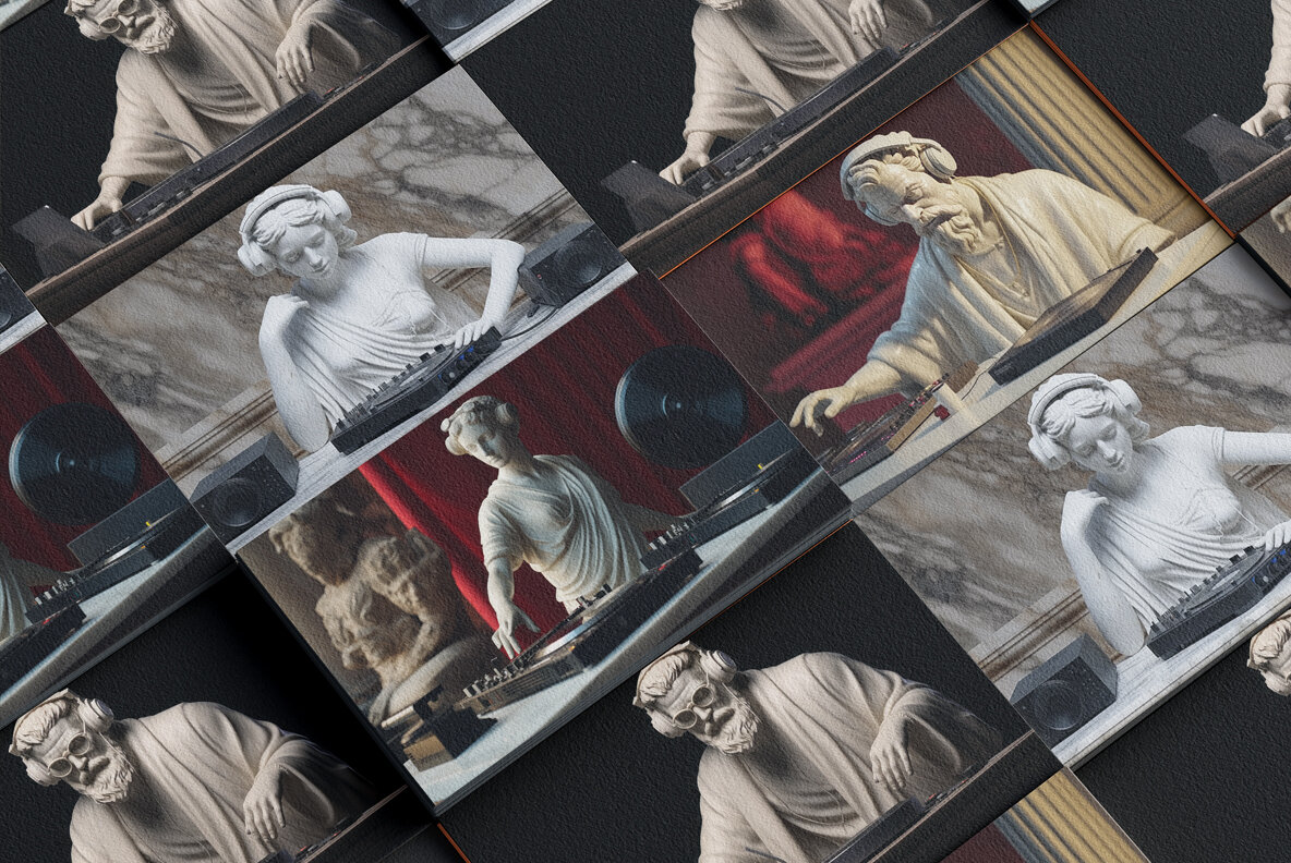 Antique Marble Sculpture of A DJ 11