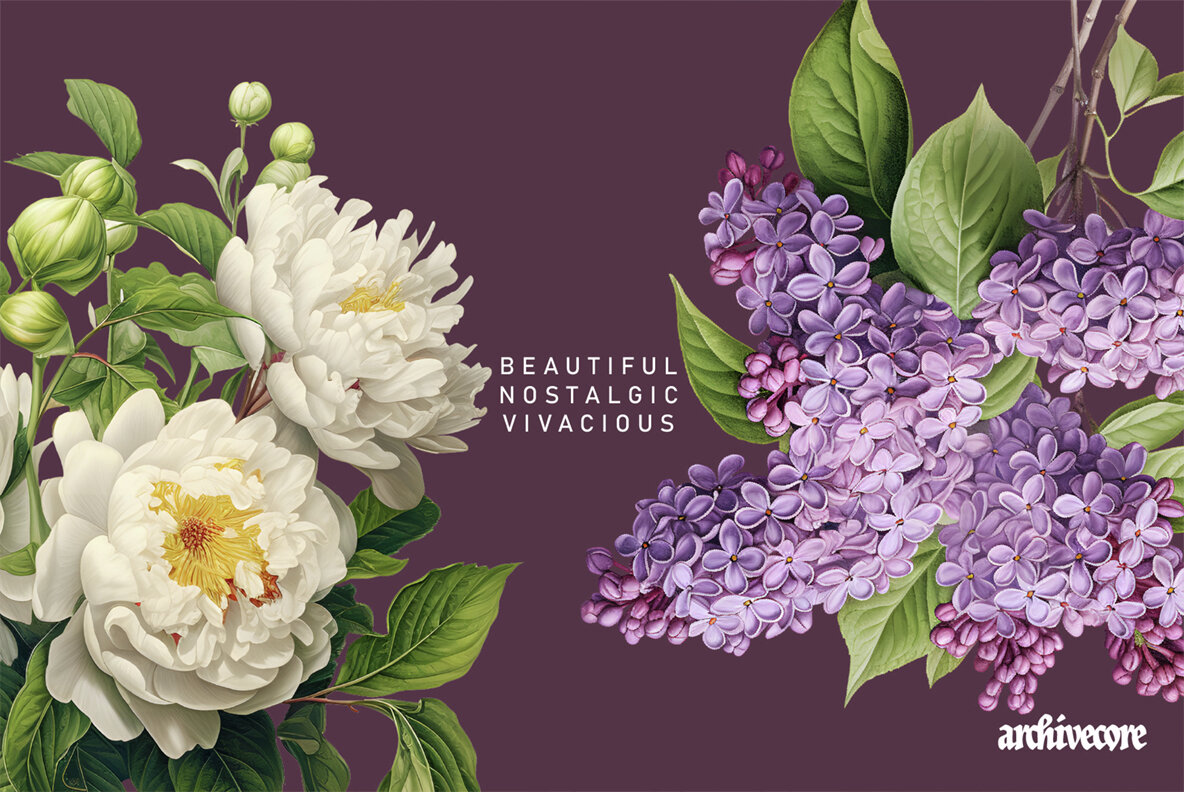 Vintage Book Of Flowers Clipart 7