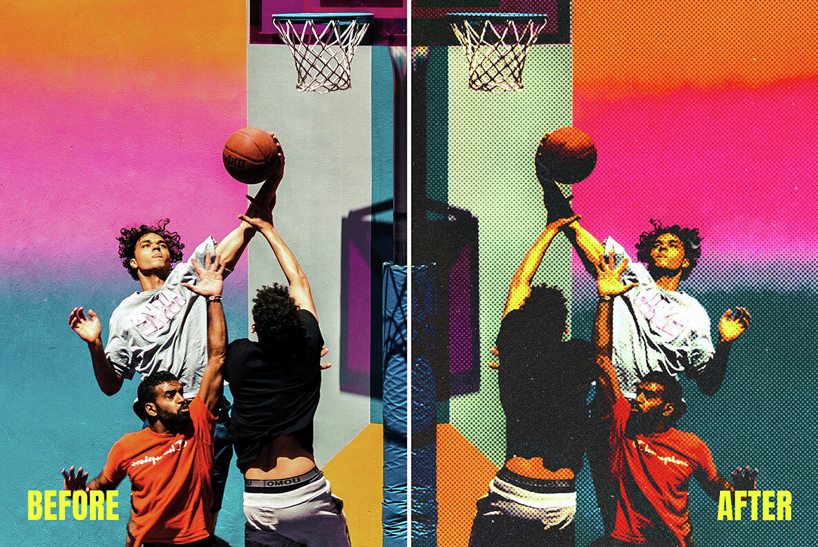 Retro Magazine Halftone Actions 9