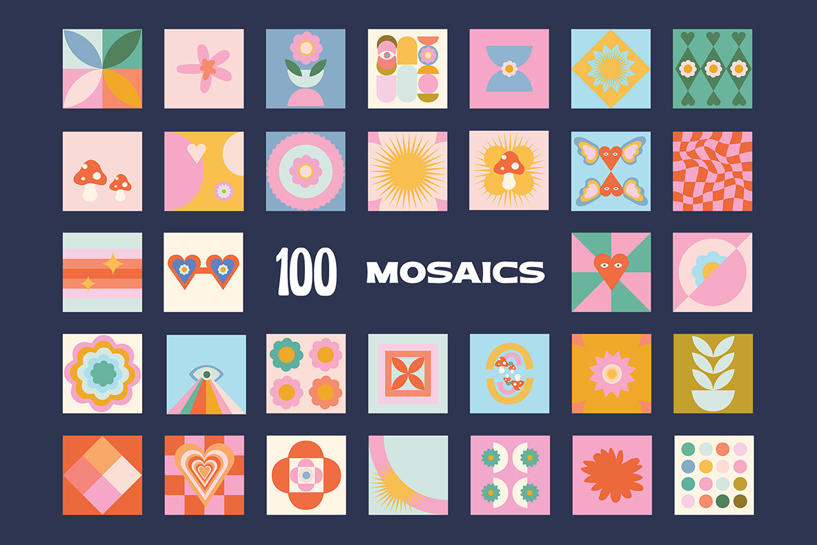200 Vector Mosaics   Patterns 7