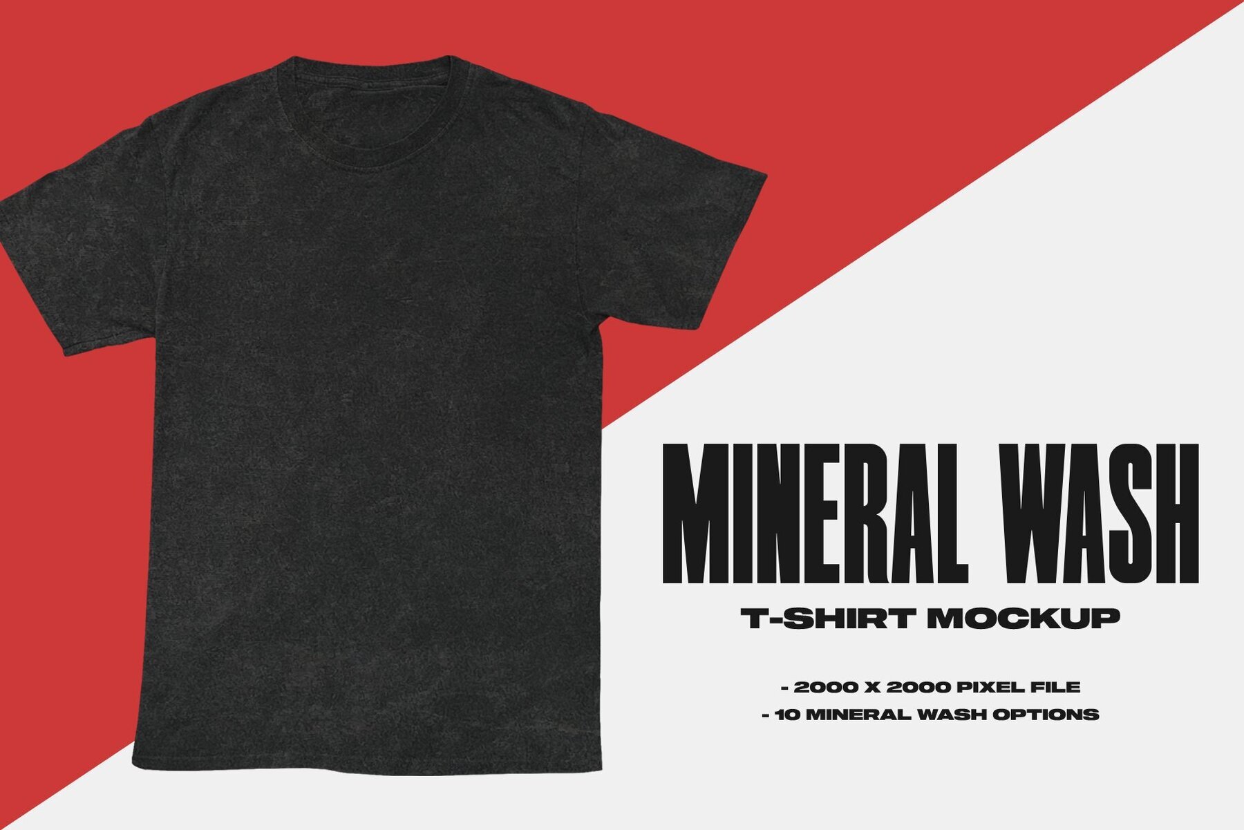 Mineral Wash T Shirt Mockup 1