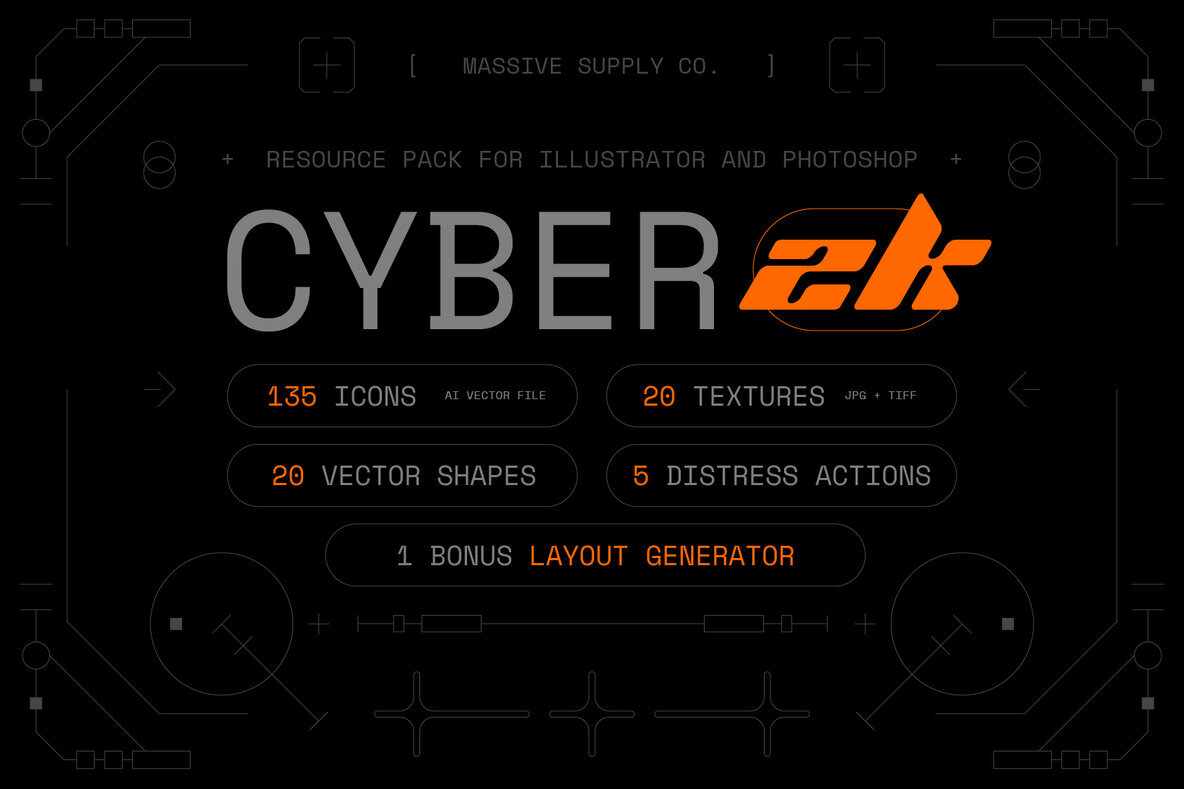 CYBER2K   Futuristic Y2K Resource Pack 1
