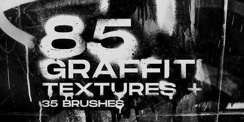 Graffiti textures and brushes