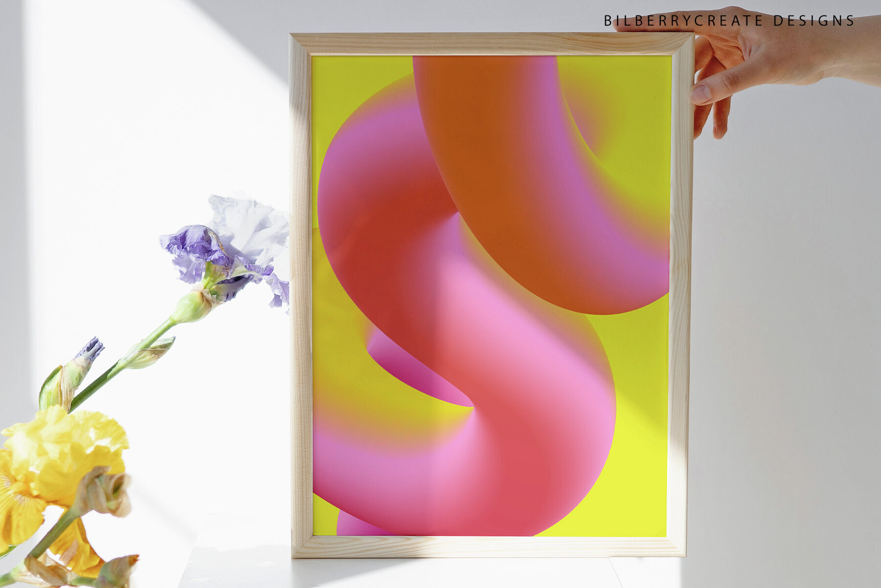 Abstract 3D Forms gradient shapes 3