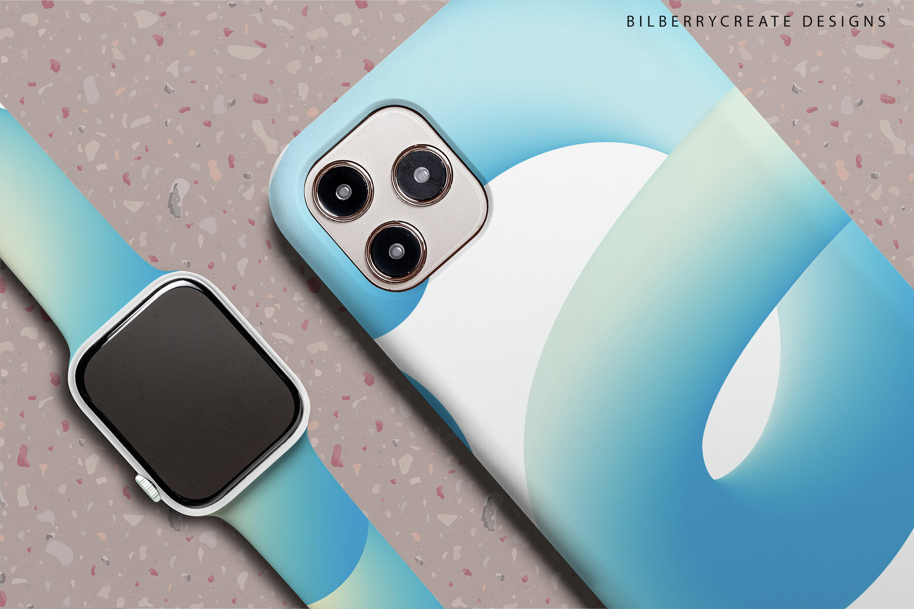 Abstract 3D Forms gradient shapes 4