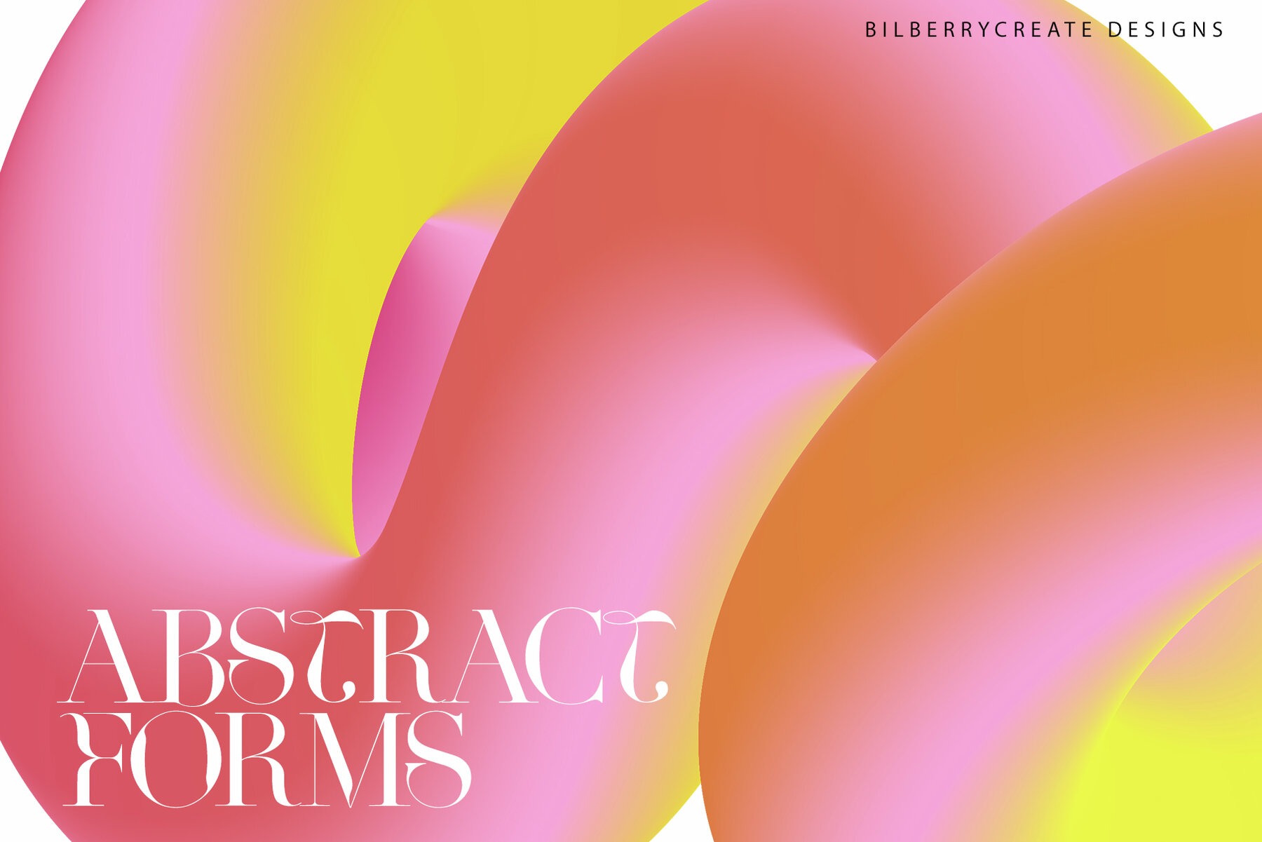 Abstract 3D Forms gradient shapes 10