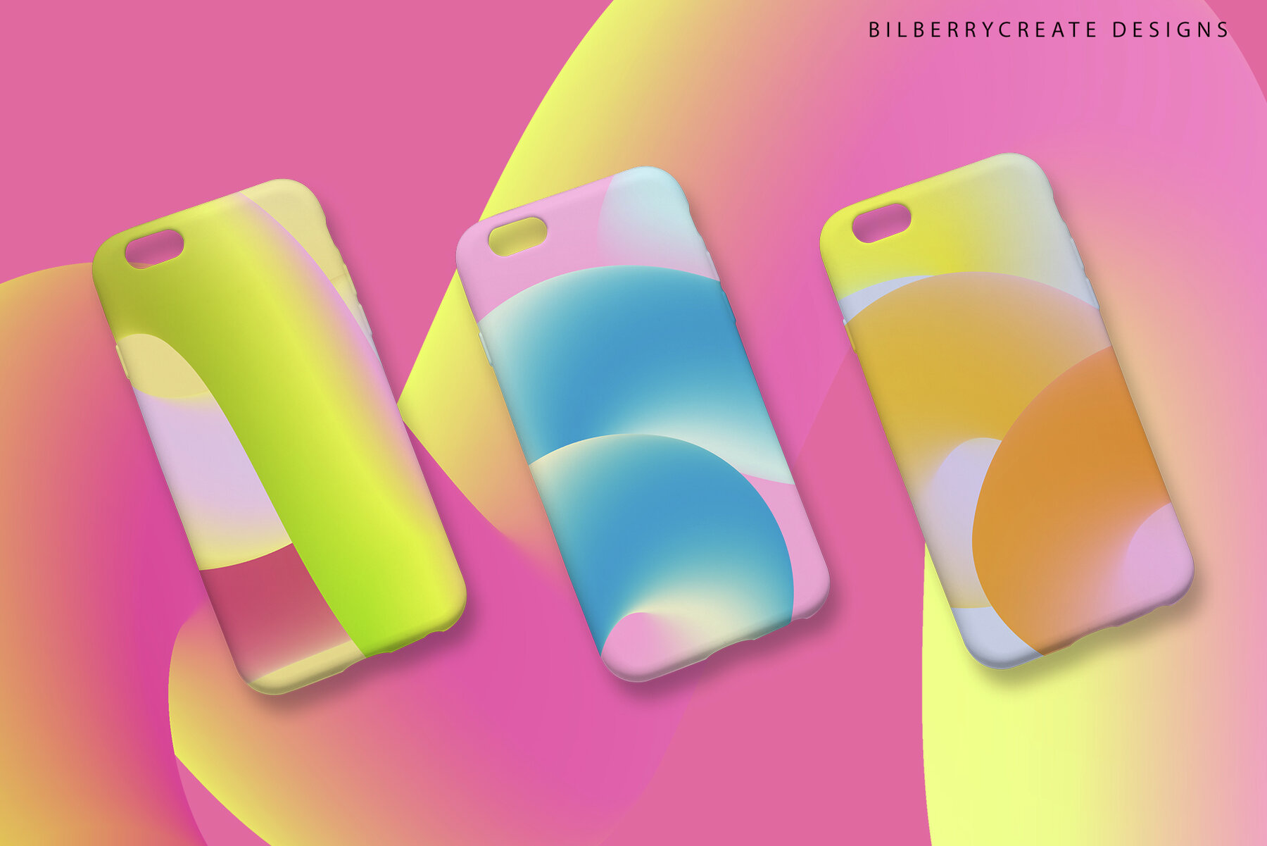 Abstract 3D Forms gradient shapes 15