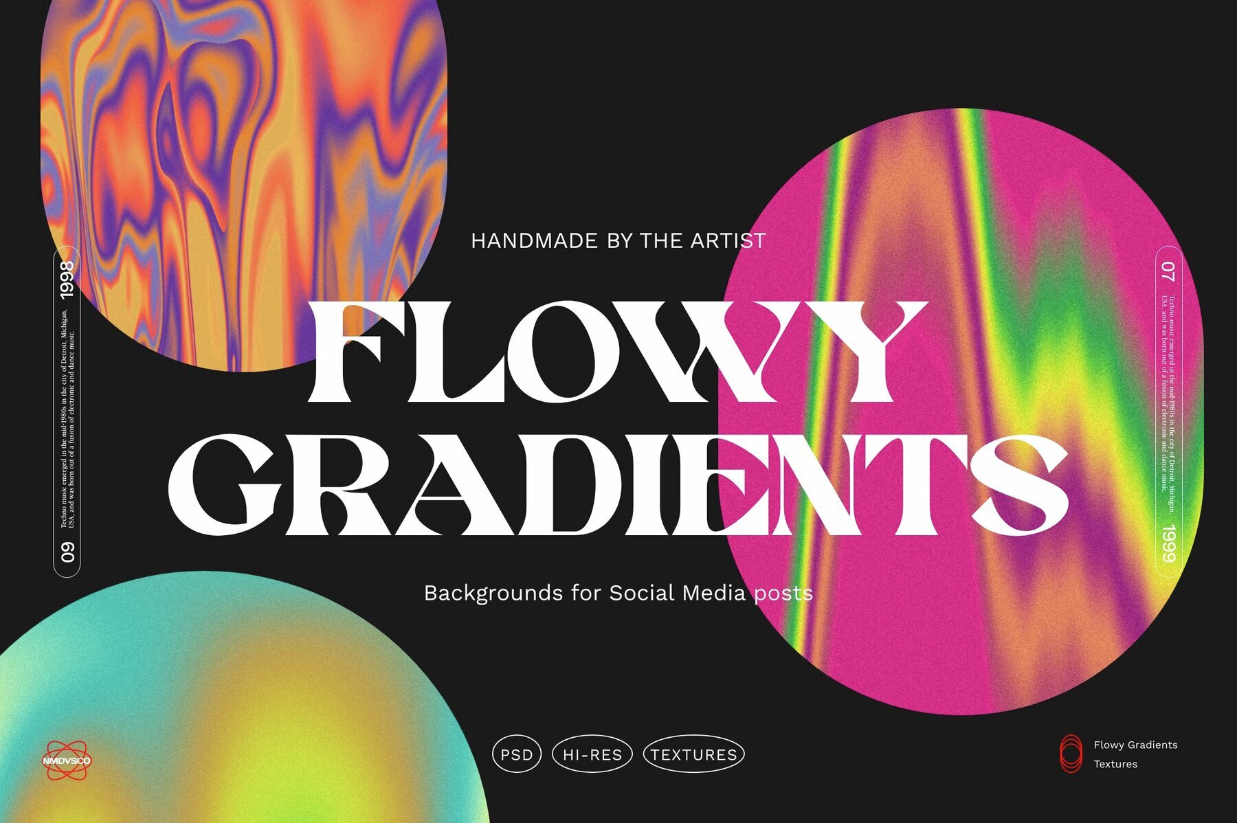 Flowy Gradients Social Media Backgrounds 1