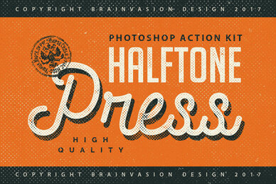 Halftone Press   Photoshop Kit