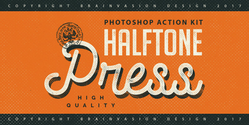 Halftone Press   Photoshop Kit