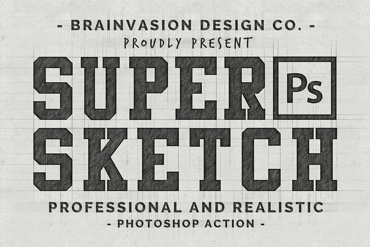 Super Sketch   Photoshop Action Kit 1