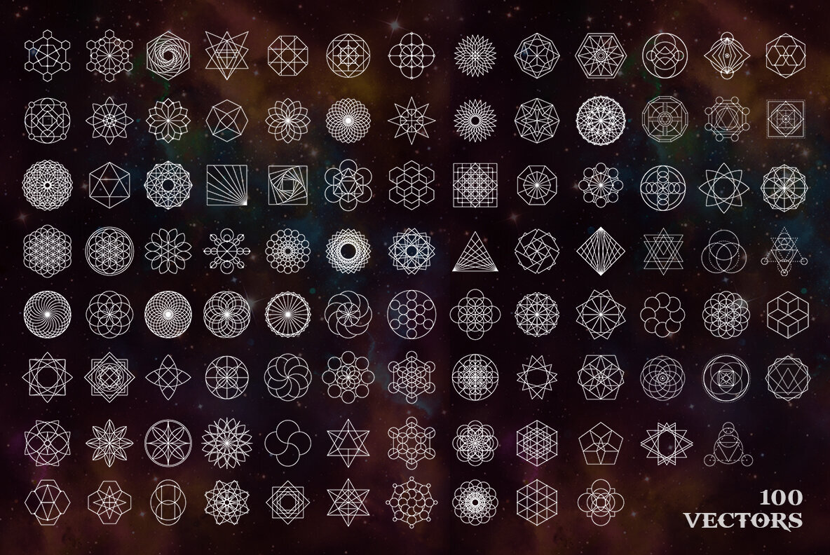 100 Sacred Geometry Vectors 2