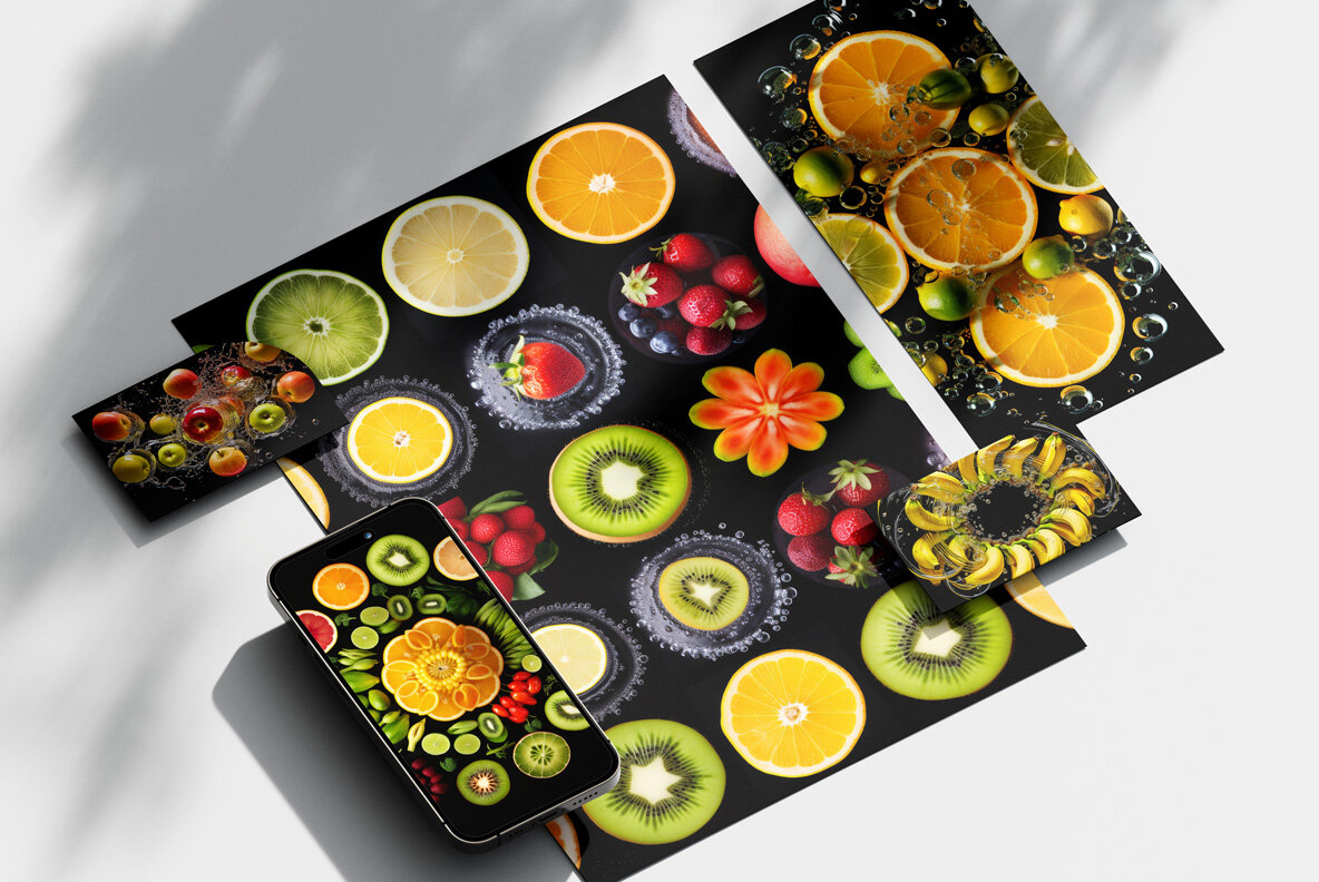 Fruits art kaleidoscope 7