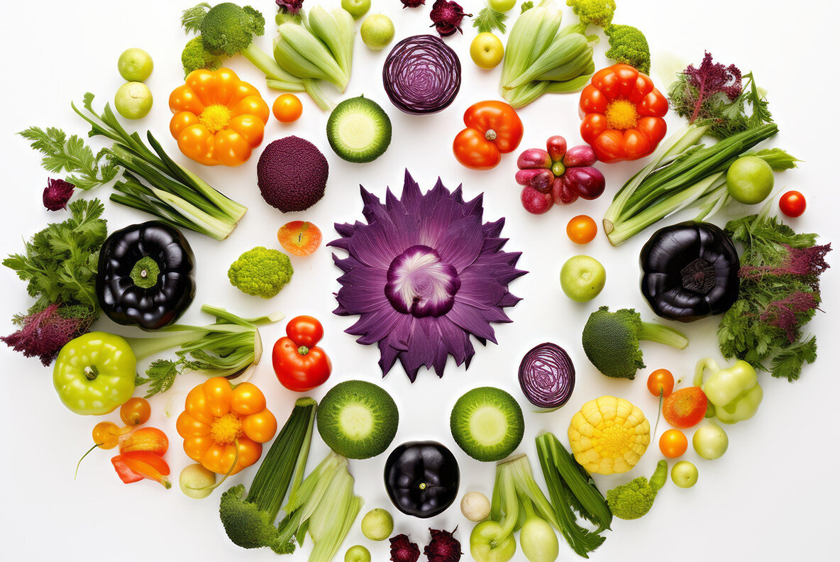 Vegetables art kaleidoscope 5