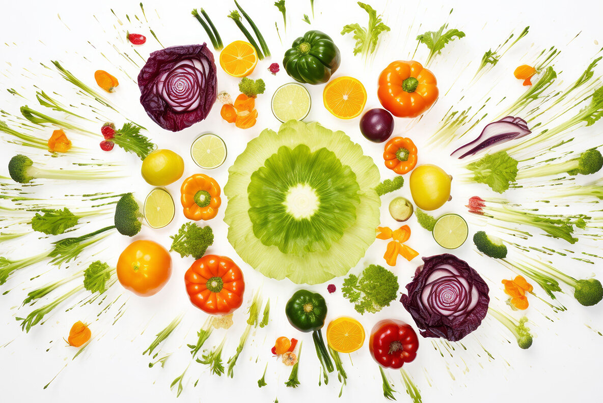 Vegetables art kaleidoscope 6