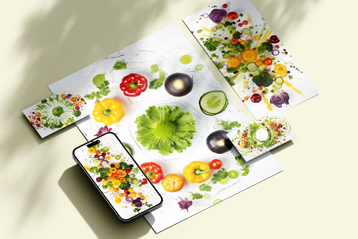 Vegetables art kaleidoscope 7