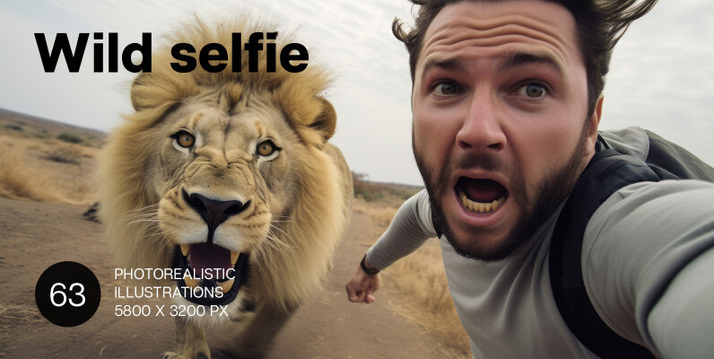 Selfie with wild animals