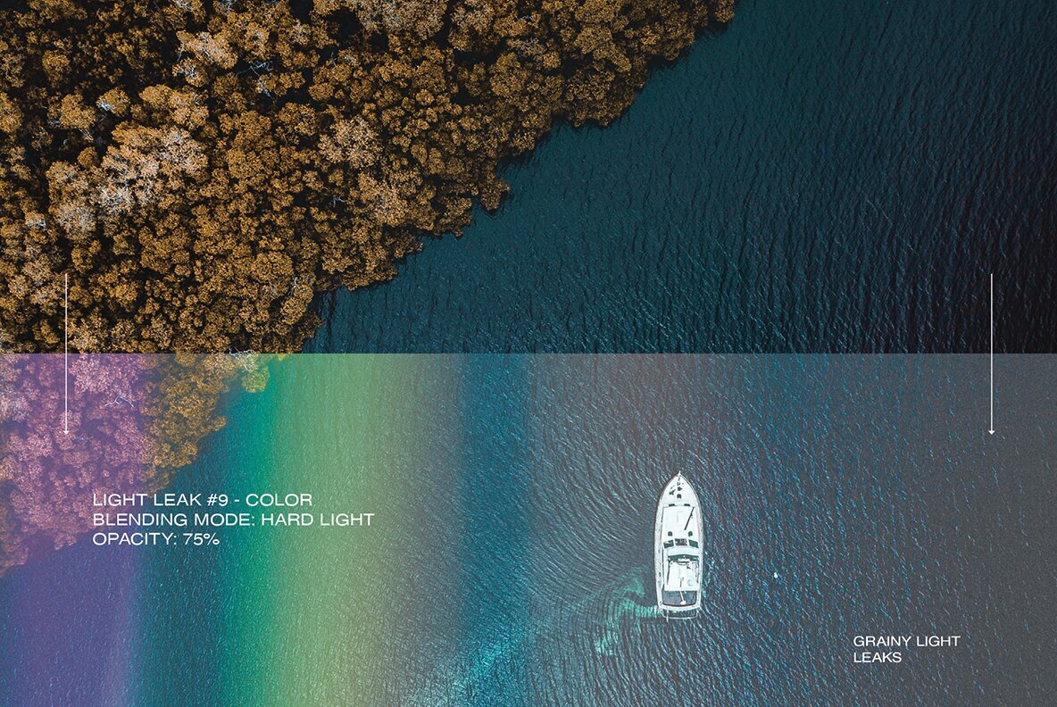 Grainy Light Leak Overlays 6