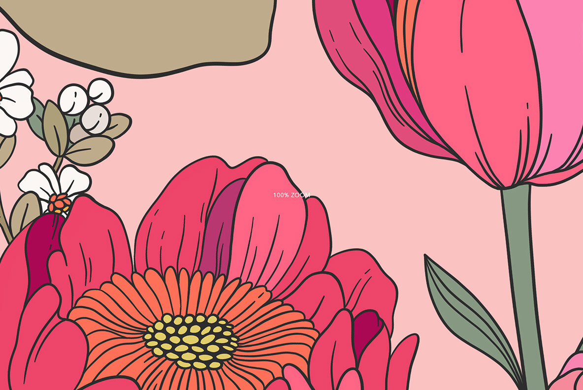 Lush Botanical Pattern and Graphics 5