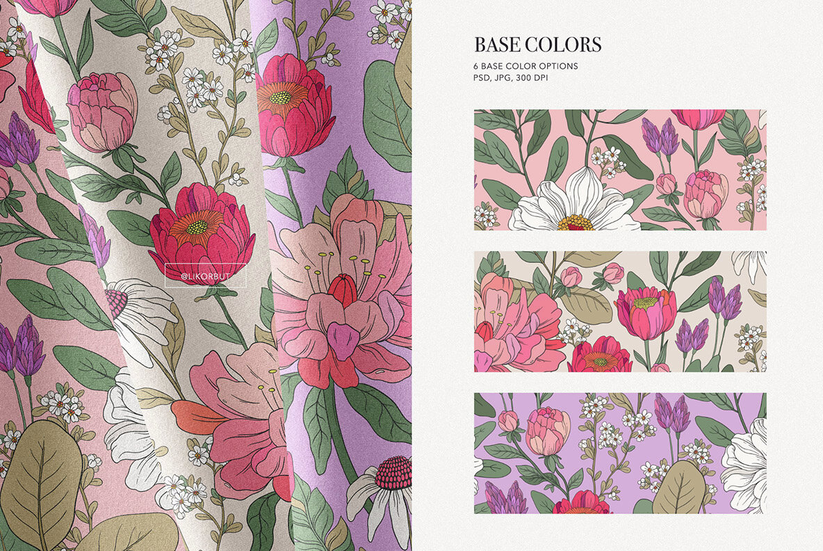 Lush Botanical Pattern and Graphics 10