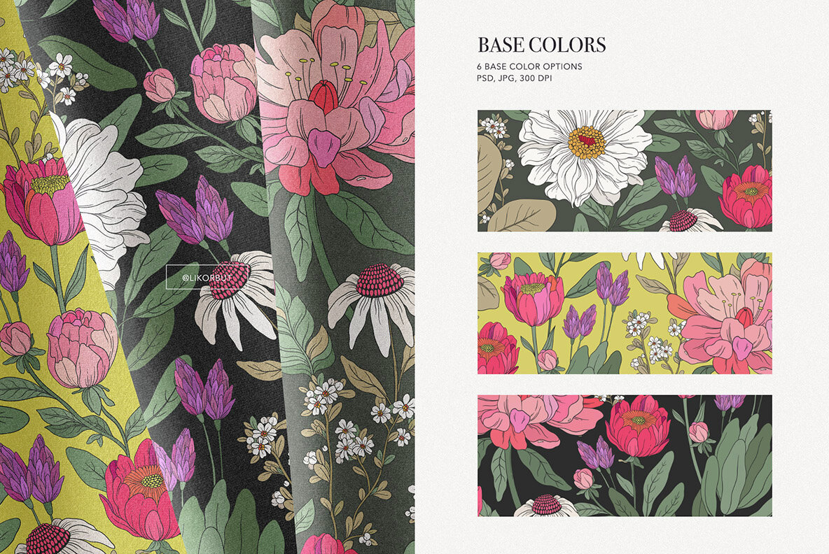 Lush Botanical Pattern and Graphics 11