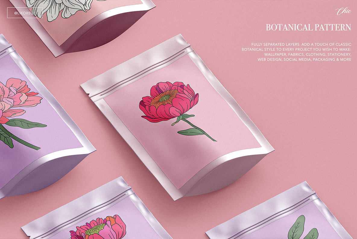 Lush Botanical Pattern and Graphics 13