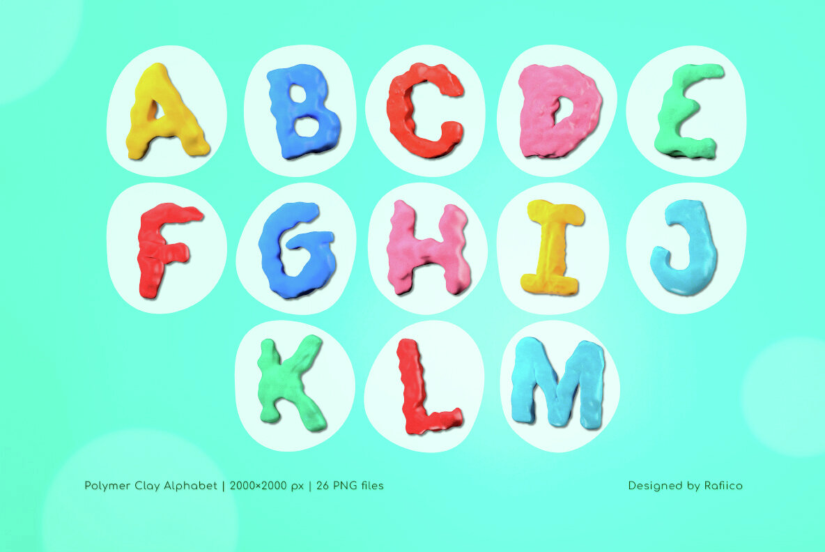 Polymer Clay Alphabet 3D 7