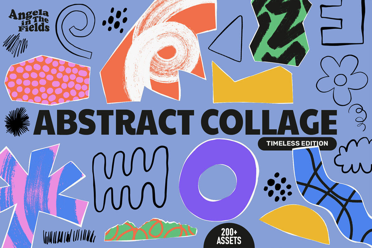 Abstract Collage Vector Clipart Set 1