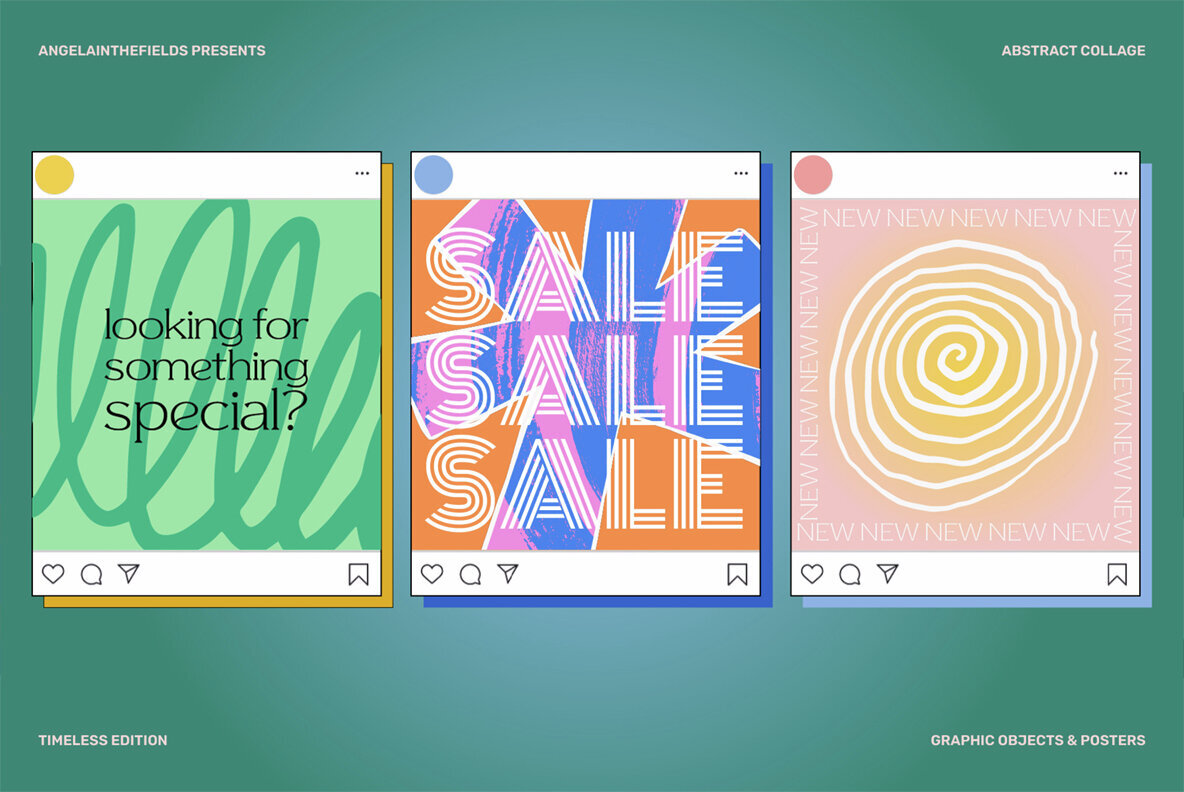 Abstract Collage Vector Clipart Set 2