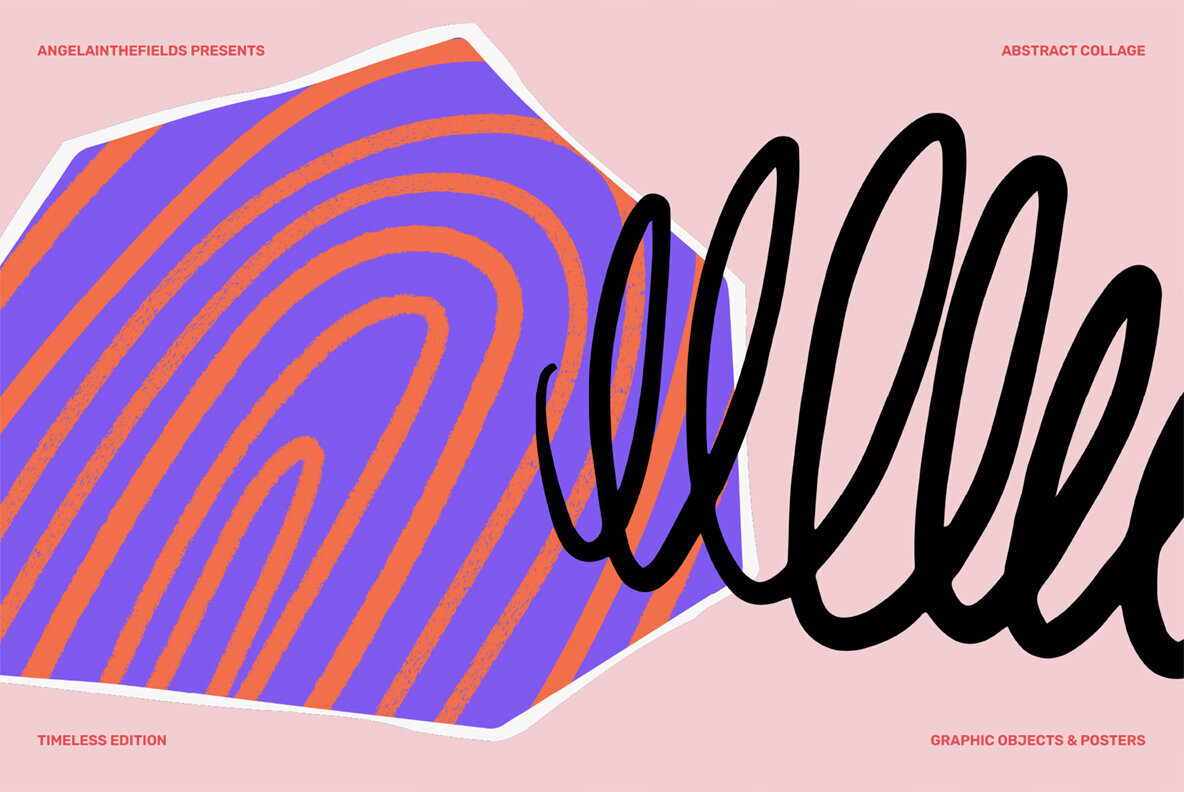 Abstract Collage Vector Clipart Set 3