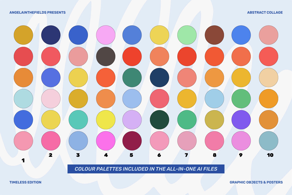 Abstract Collage Vector Clipart Set 4