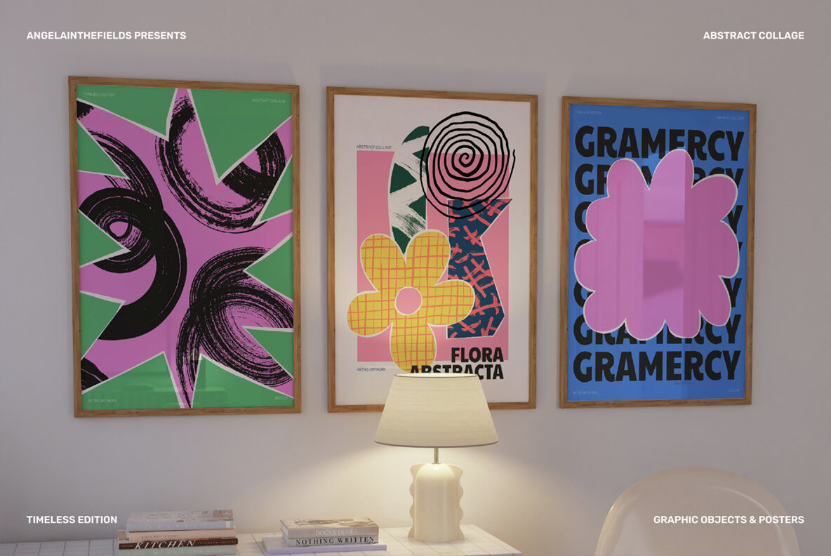 Abstract Collage Vector Clipart Set 7