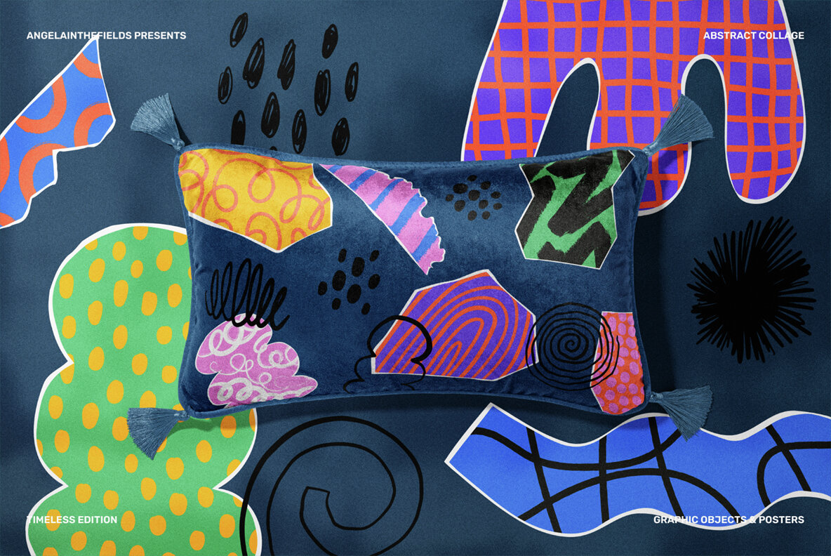 Abstract Collage Vector Clipart Set 12