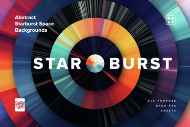 Abstract Starburst Space Backgrounds