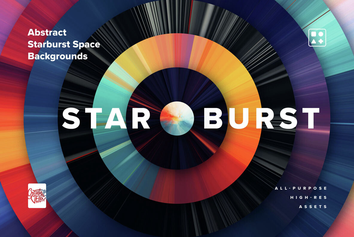 Abstract Starburst Space Backgrounds 1