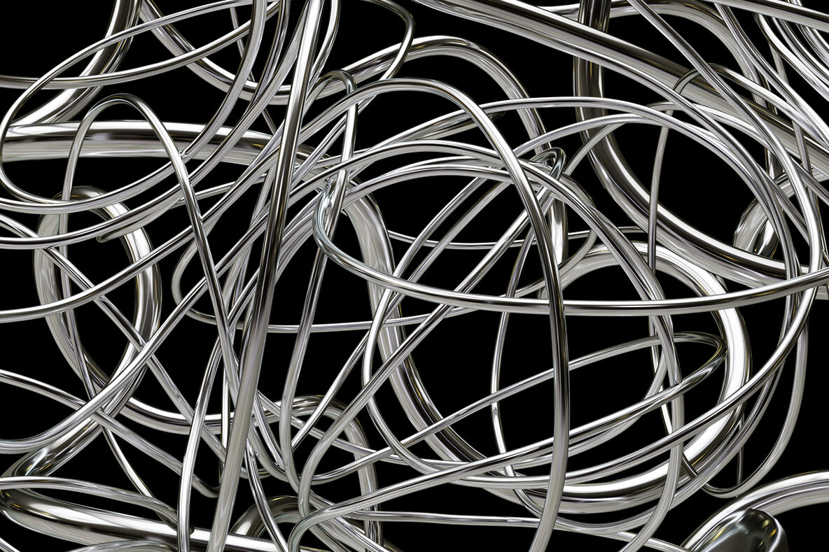 Chrome Knots   3D PNG Shapes 8