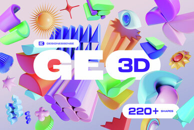 GEO3D 225 Colorful Objects
