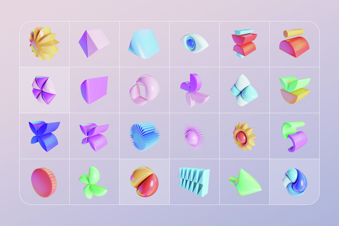 GEO3D 225 Colorful Objects 4