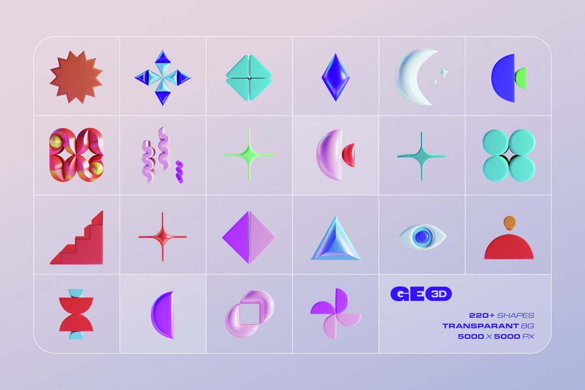 GEO3D 225 Colorful Objects 6