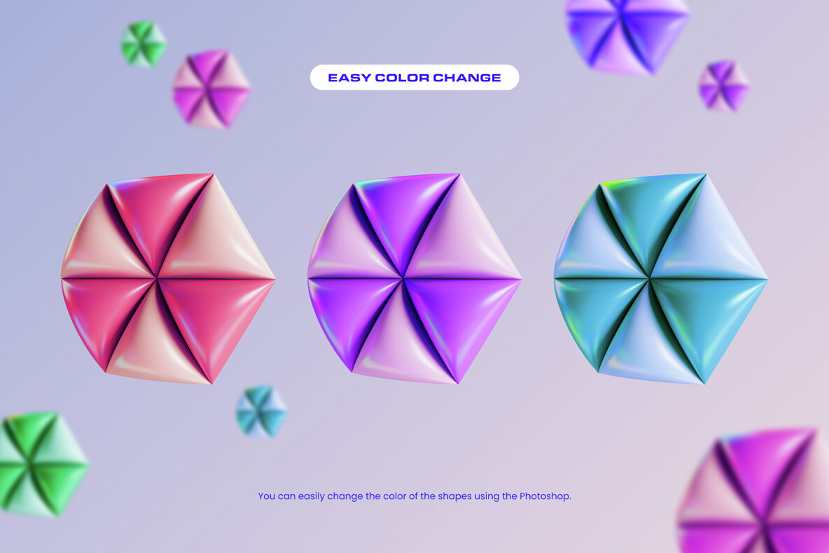 GEO3D 225 Colorful Objects 8