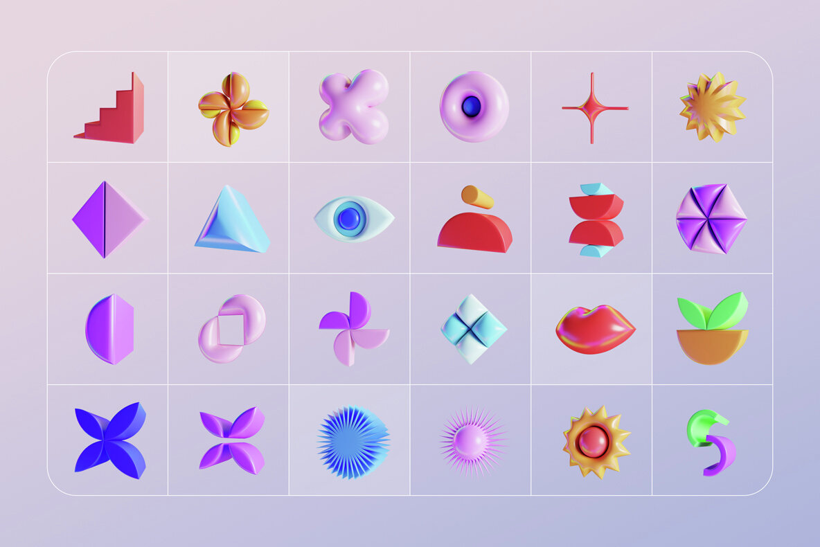 GEO3D 225 Colorful Objects 11