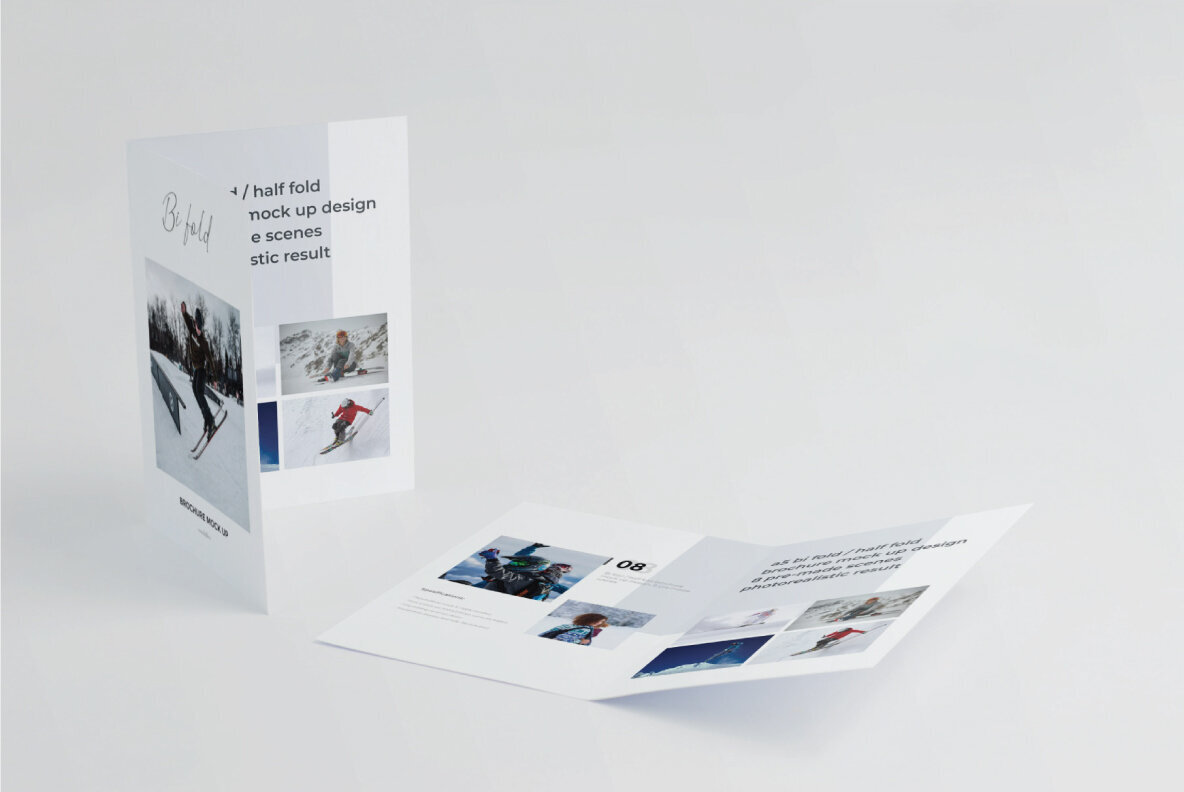 A5 Bifold   Half Fold Brochure Mockup 3