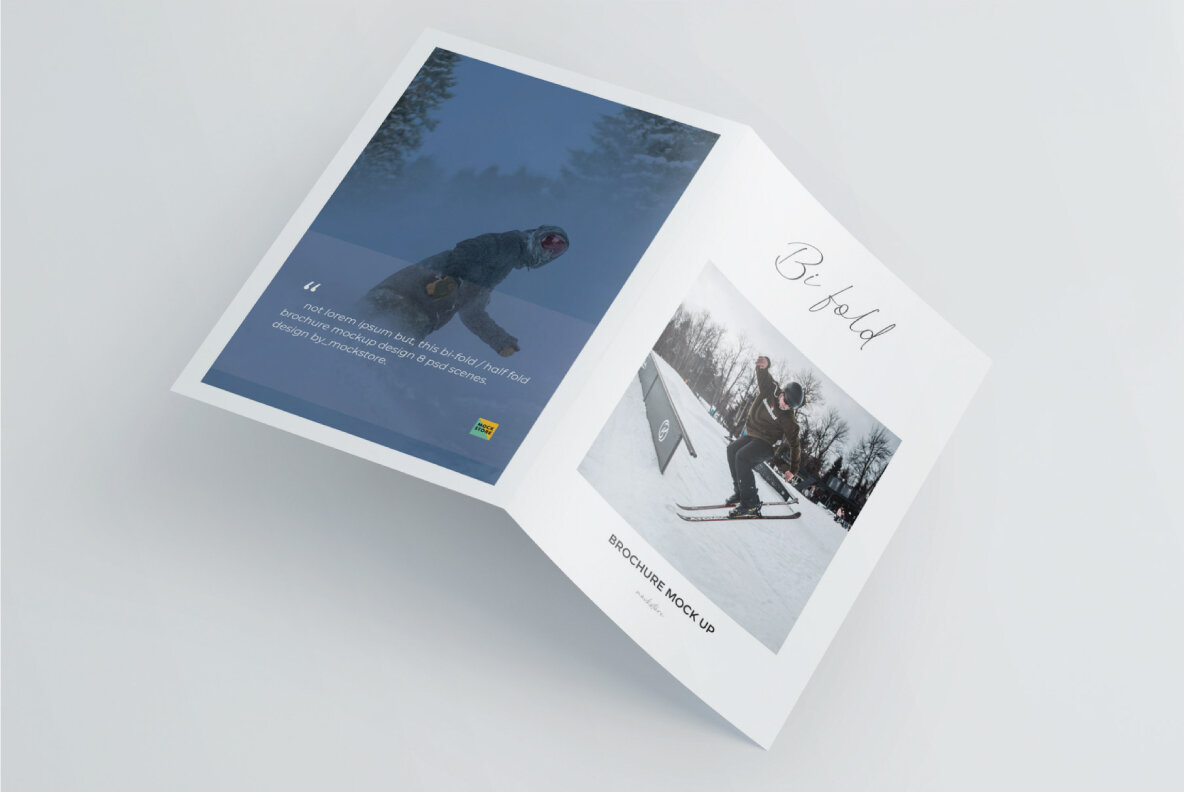 A5 Bifold   Half Fold Brochure Mockup 7