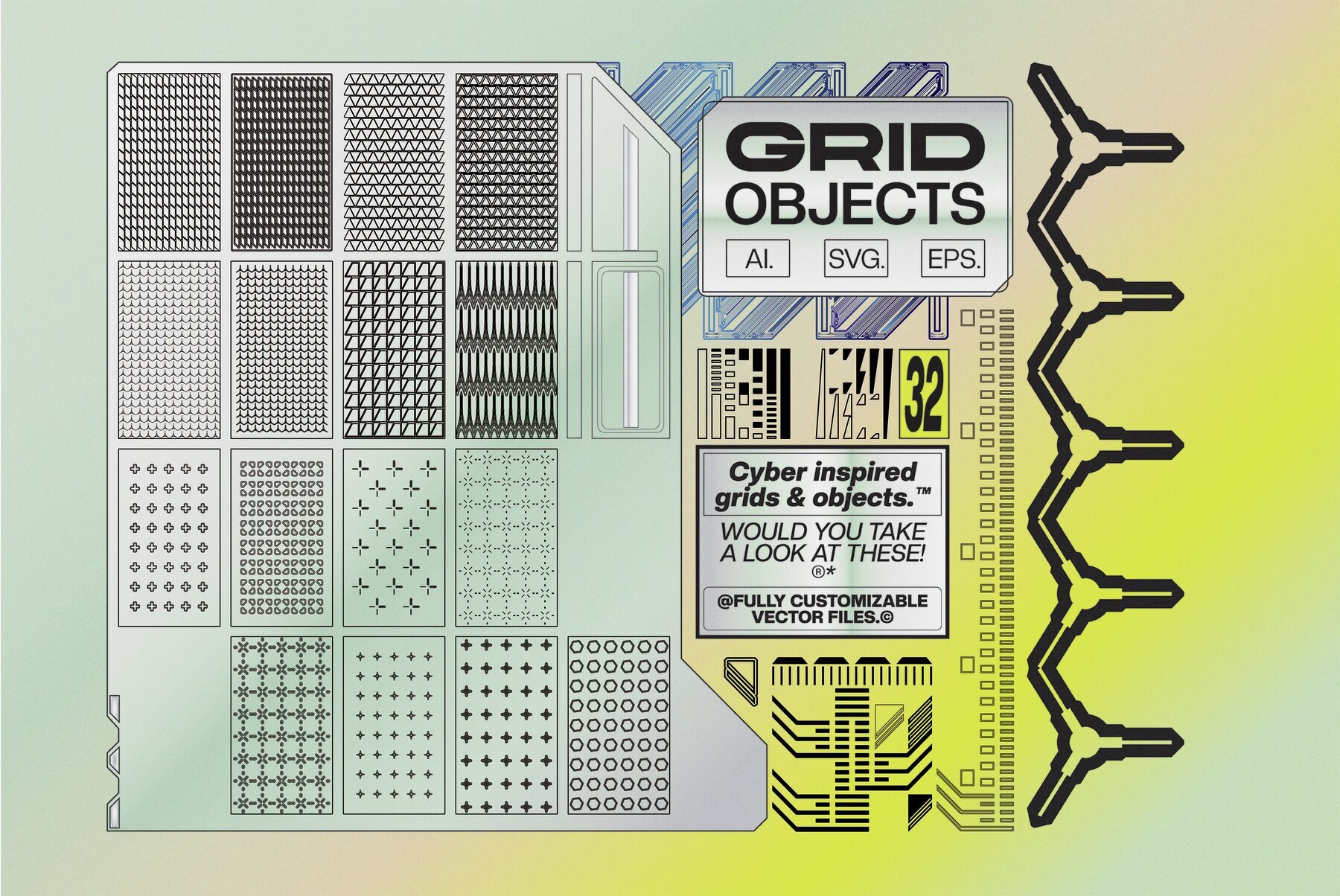 Grid Objects Graphics Pack 1